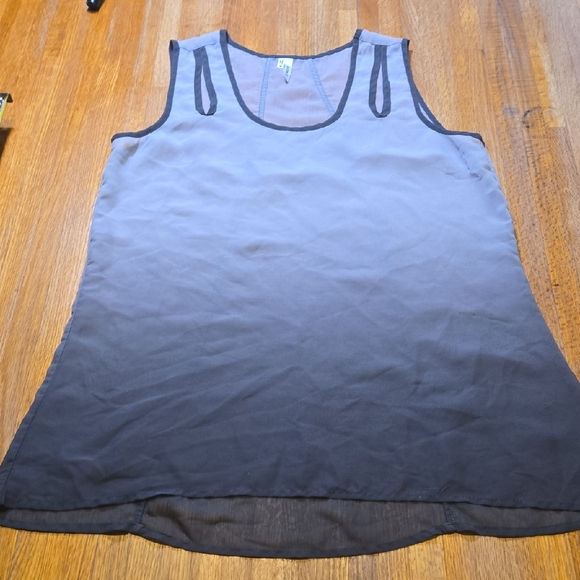 Studio Y Tops - Studio Y Gray Sheer Tank Top